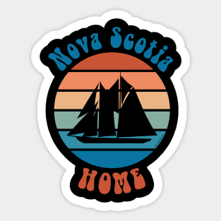 Vintage Circle Rainbow Nova Scotia Sticker